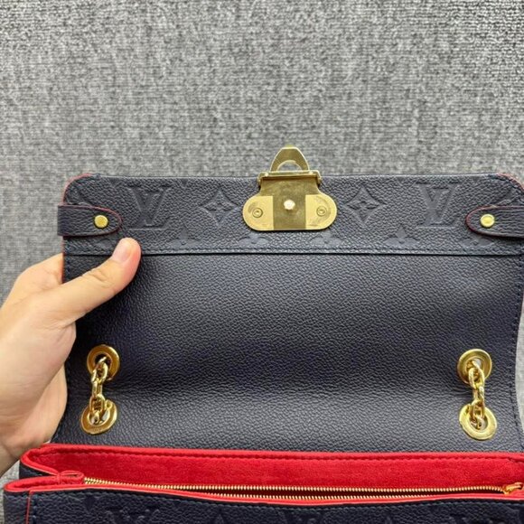 Louis Vuitton Vavin Navy Monogram Leather Shoulder Bag 1350-062825 - Picture 12 of 15